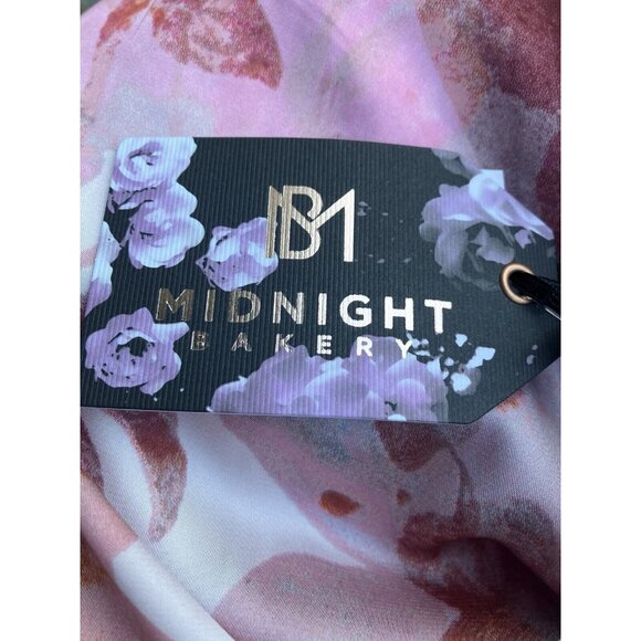 Women's Satin Babydoll Nightgown Valentine Pink Floral Spaghetti Straps‎ Size M - Picture 5 of 8